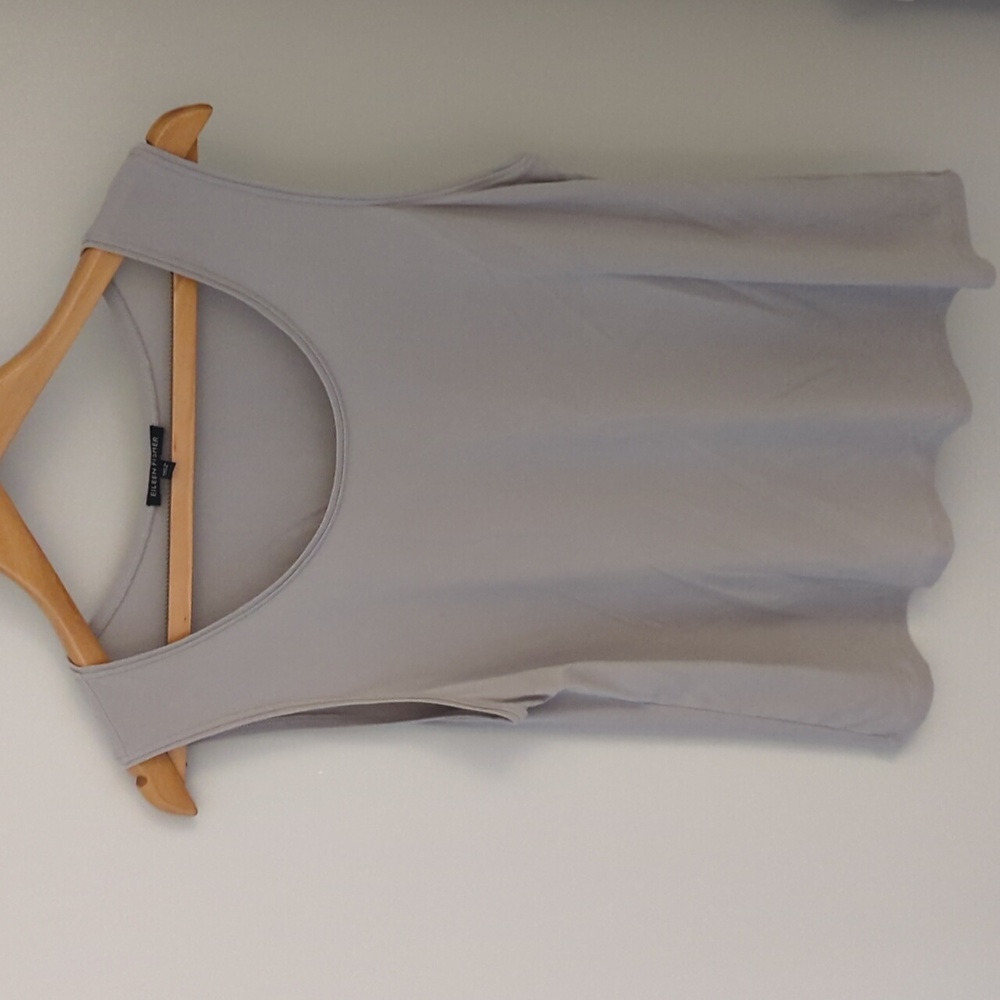 Eileen Fisher gray silk tank top
